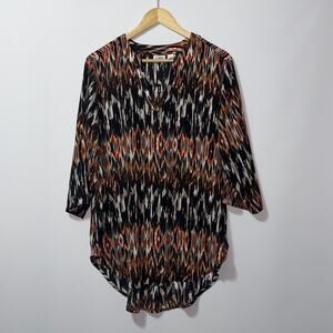 Cato Black,white & orange Blouse women’s size 14/16W